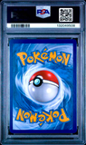 Pokémon trading card in a protective case with a grading label