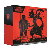 destined rivals pokemon center elite trainer box in a red and black box
