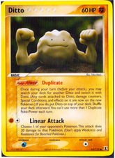 Pokémon trading card featuring Ditto with text and graphics