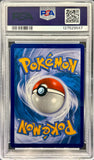 Pokémon trading card with a PSA logo on a blue background