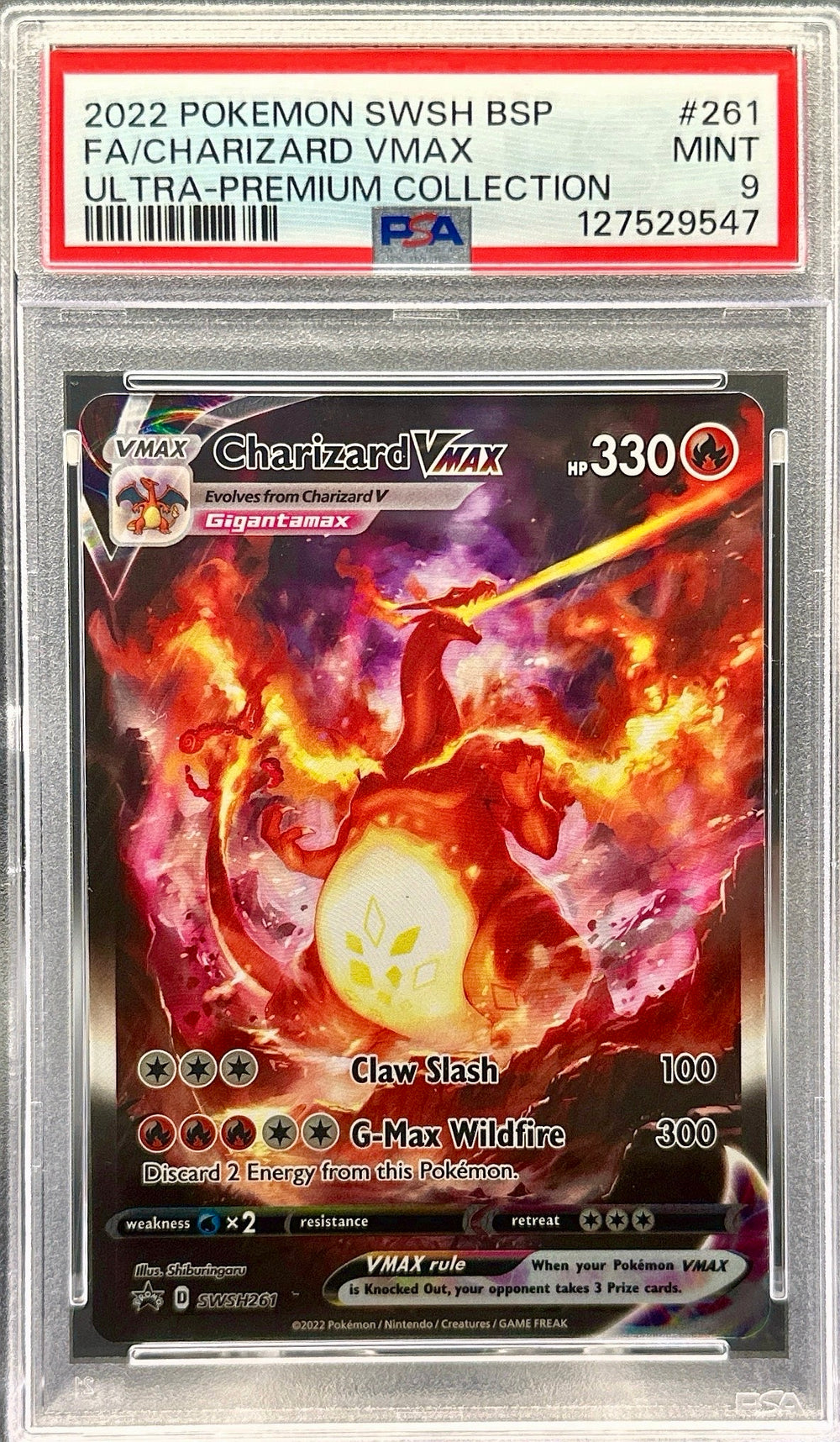 charizard vmax #261 psa 9