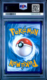 Pokémon trading card in a protective case with a PSA logo above it