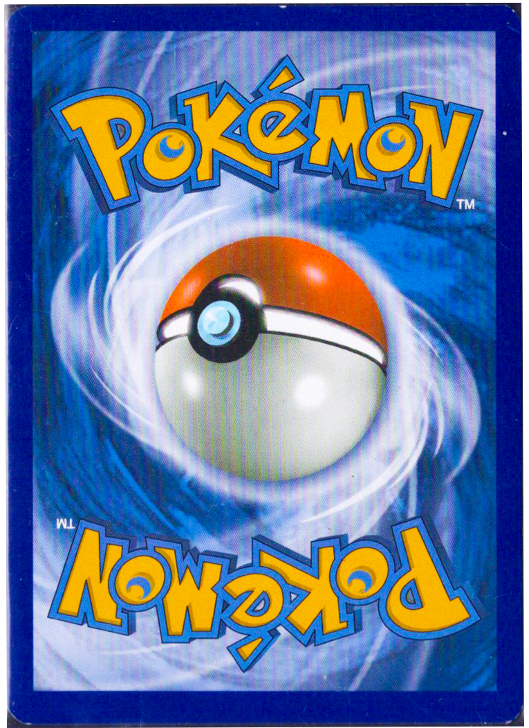 Pokémon trading card with a Poké Ball design on a blue background