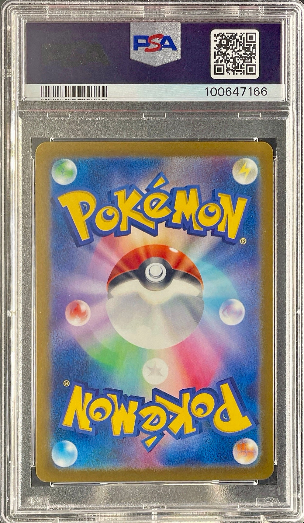 Pokémon trading card in protective packaging with PSA grading label