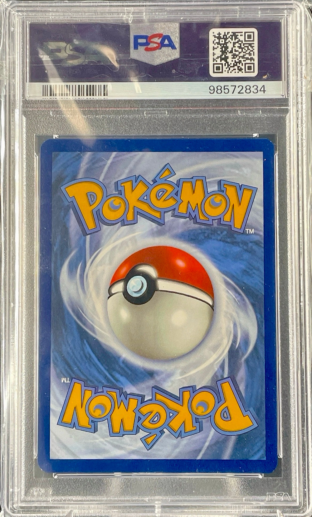 Pokémon trading card in protective packaging with PSA logo