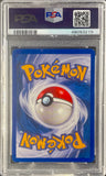 Pokémon trading card in a PSA protective case with Pokémon logo.