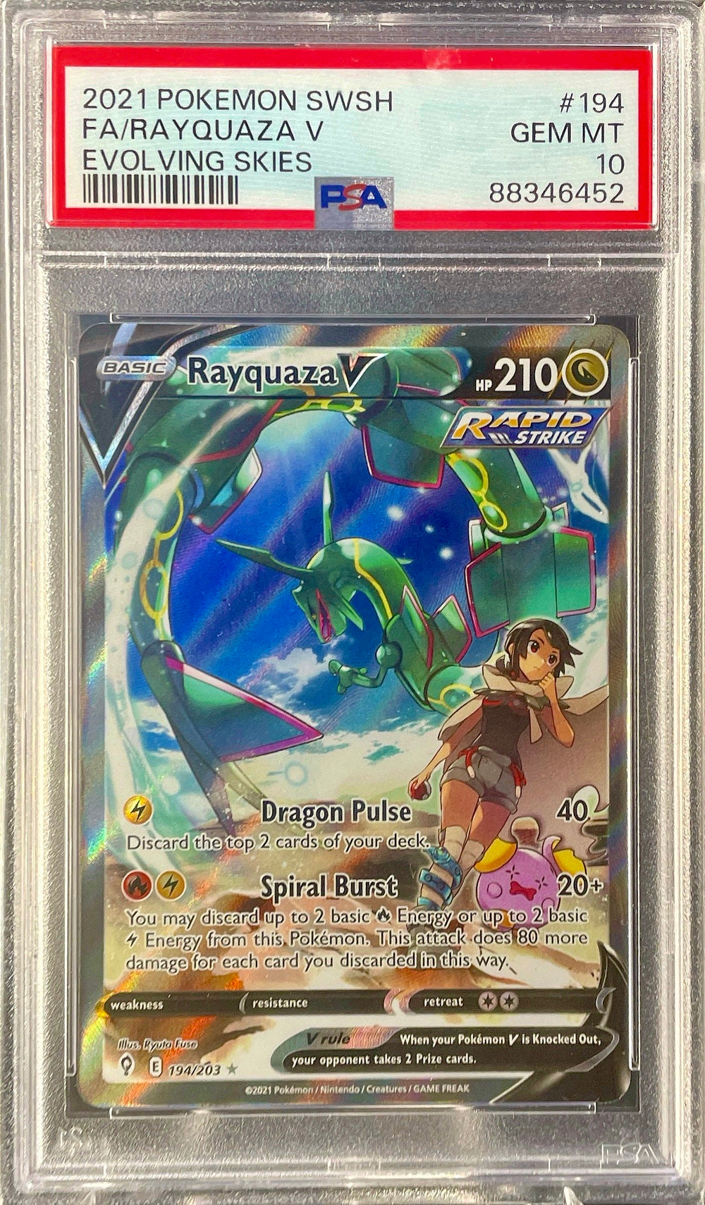 rayuaza #194 evolving skies psa 10