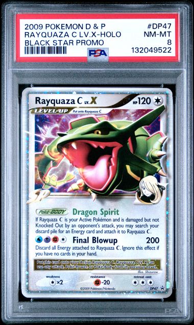 rayquaza c lv.x black star promo psa 8