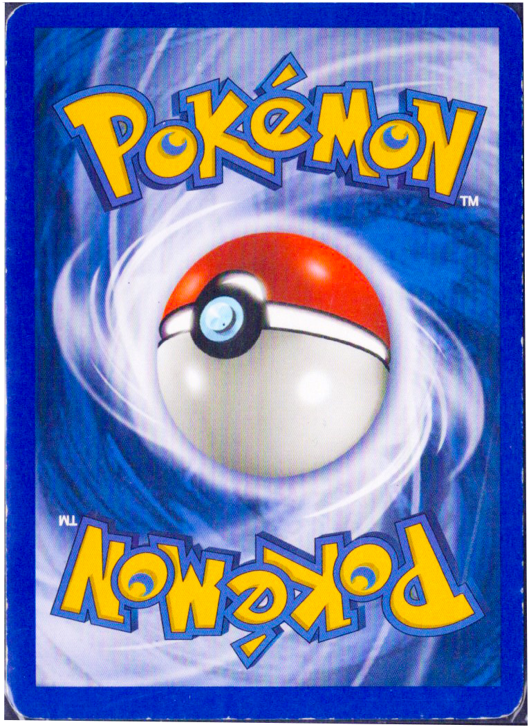 Pokémon trading card with a Poké Ball design on a blue background