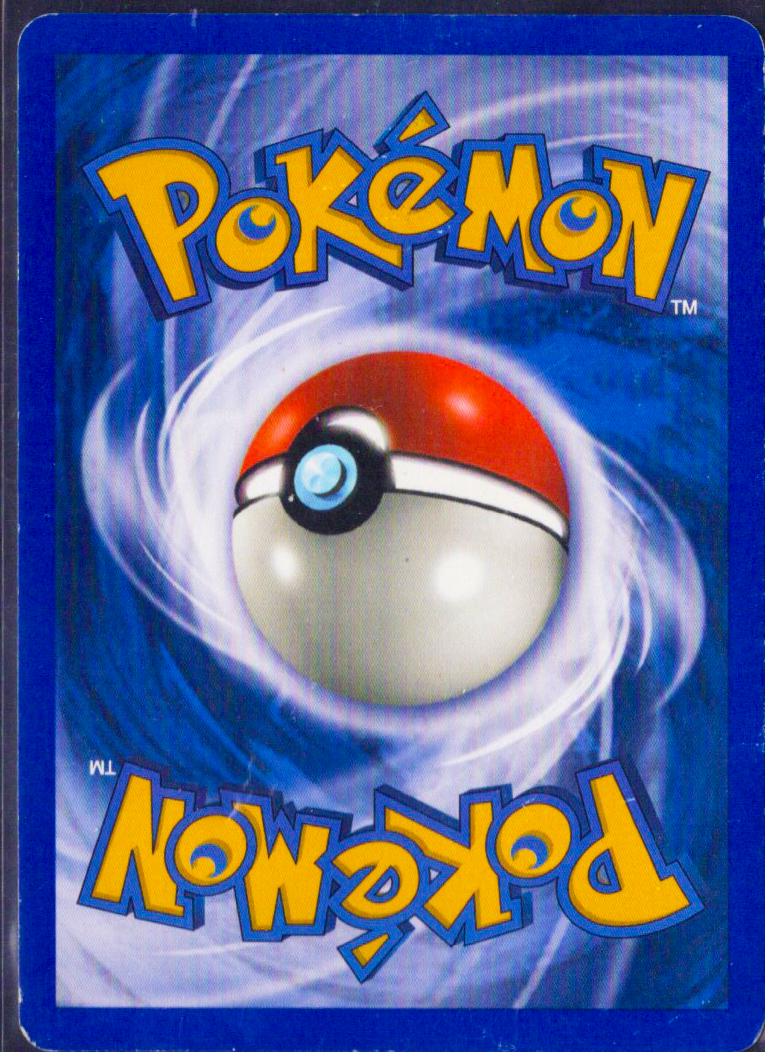 Pokémon trading card with a Poké Ball design on a blue background