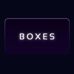 purple box with the word boxes on it