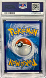 Pokémon trading card in a PSA protective case with a blue border