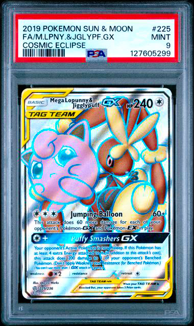 Mega Lopunny & Jigglypuff gx #225 PSA 9
