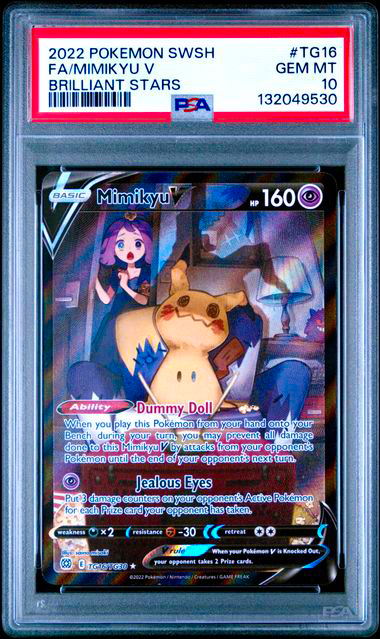 Mimikyu V #TG16 PSA 10 Brilliant Stars