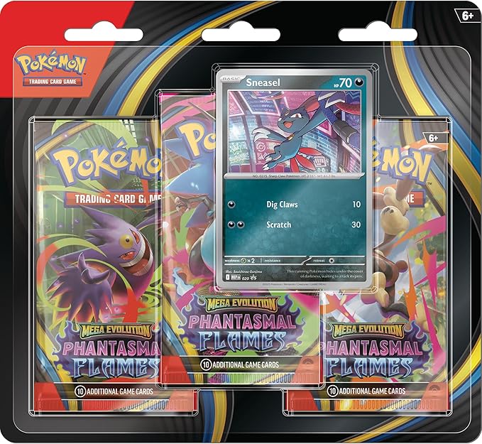 Pokemon TCG: Mega Evolutions - Phantasmal Flames 3 Pack Blister