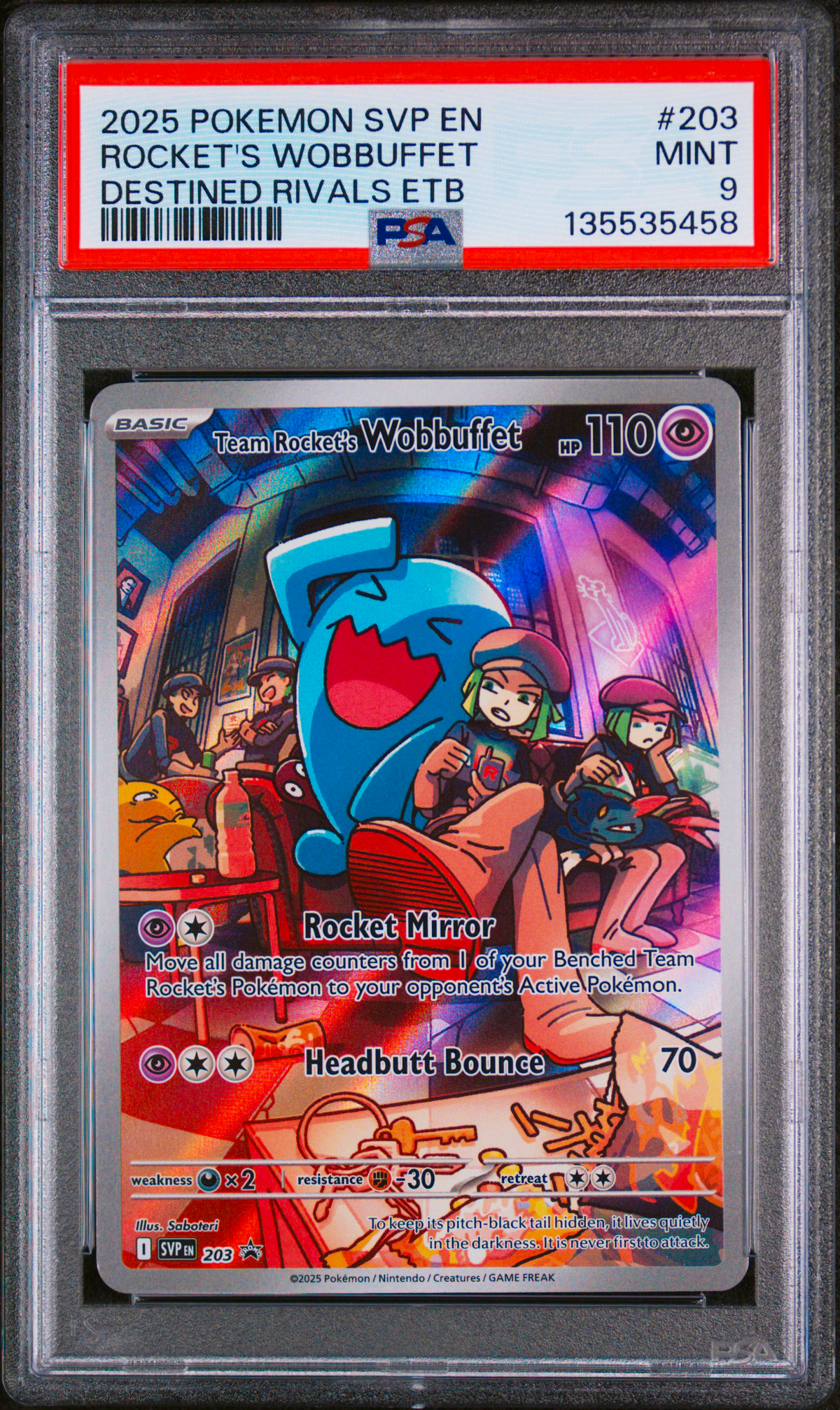 Rocket's Wobbuffett #203 PSA 9 Destined Rivals Front