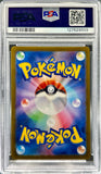 Pokémon trading card in a PSA protective case with a colorful design and Pokéball logo.