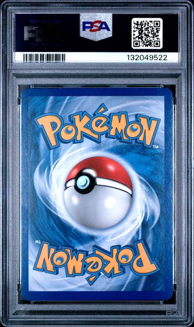 Pokémon trading card in a protective case with FSA certification label