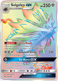 solgaleo sun and moon rainbow pokemon card
